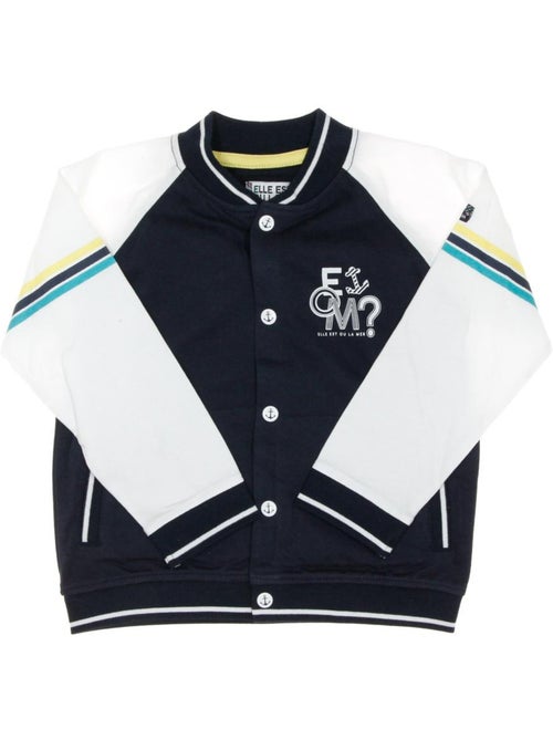 Casaco menino eom davys azul-marinho/branco - Kiabi