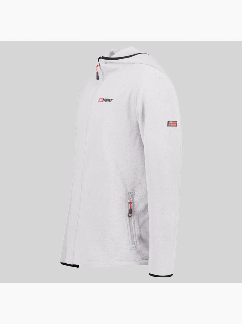 Casaco micro-polar com capuz unicia – geographical norway Branco - Kiabi