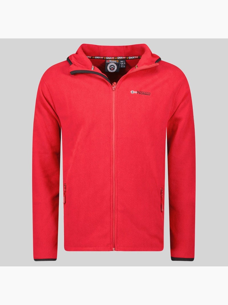 Casaco micro-polar com capuz unicia – geographical norway Vermelho - Kiabi