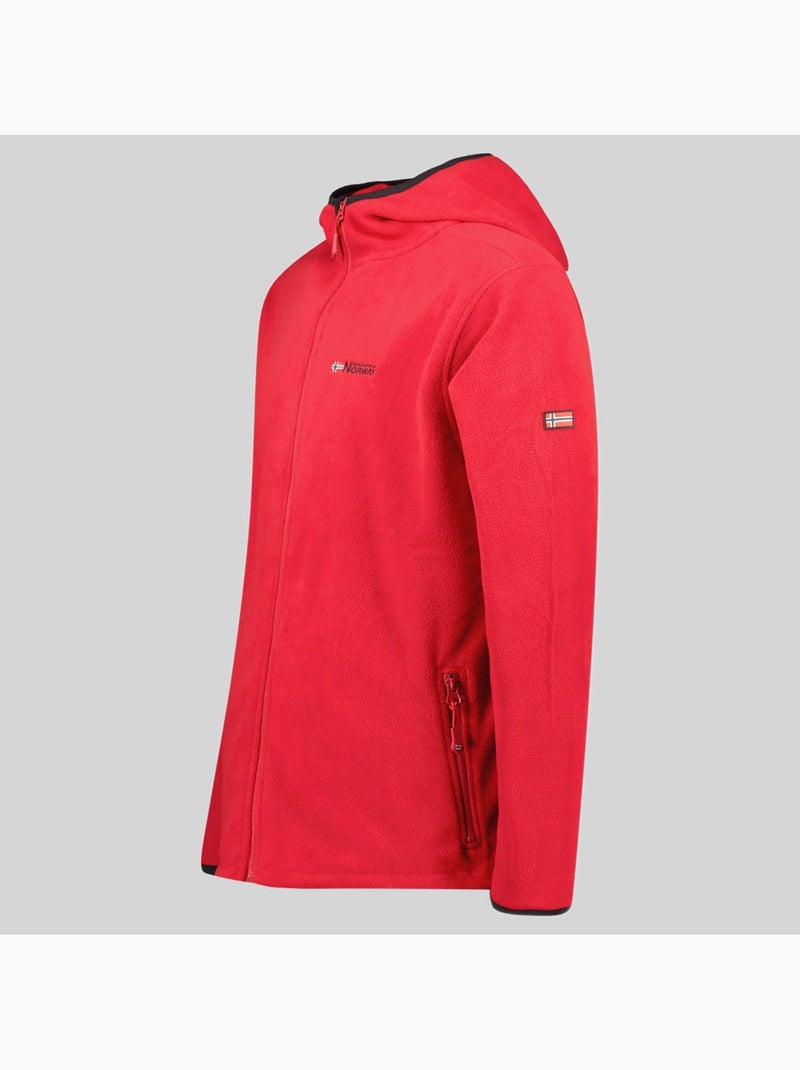 Casaco micro-polar com capuz unicia – geographical norway Vermelho - Kiabi