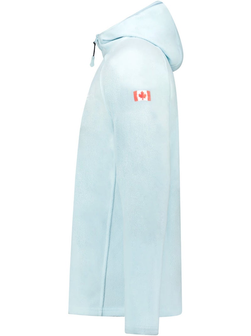 Casaco micropolar com capuz tugoodeak – canadian peak Azul-céu - Kiabi