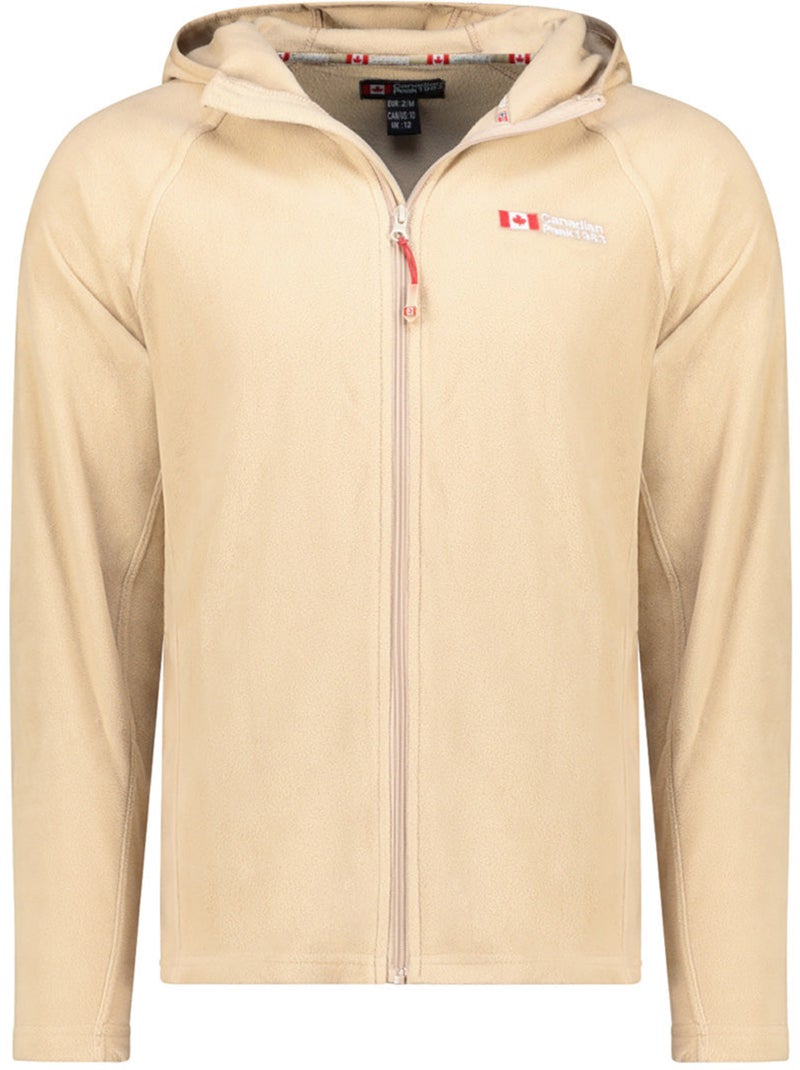 Casaco micropolar com capuz tugoodeak – canadian peak Bege - Kiabi