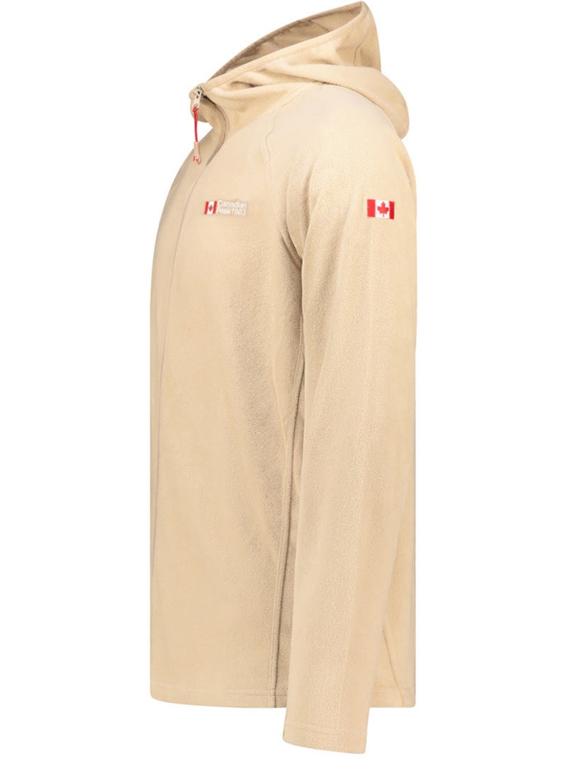Casaco micropolar com capuz tugoodeak – canadian peak Bege - Kiabi