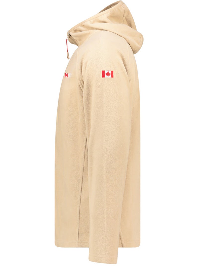 Casaco micropolar com capuz tugoodeak – canadian peak Bege - Kiabi
