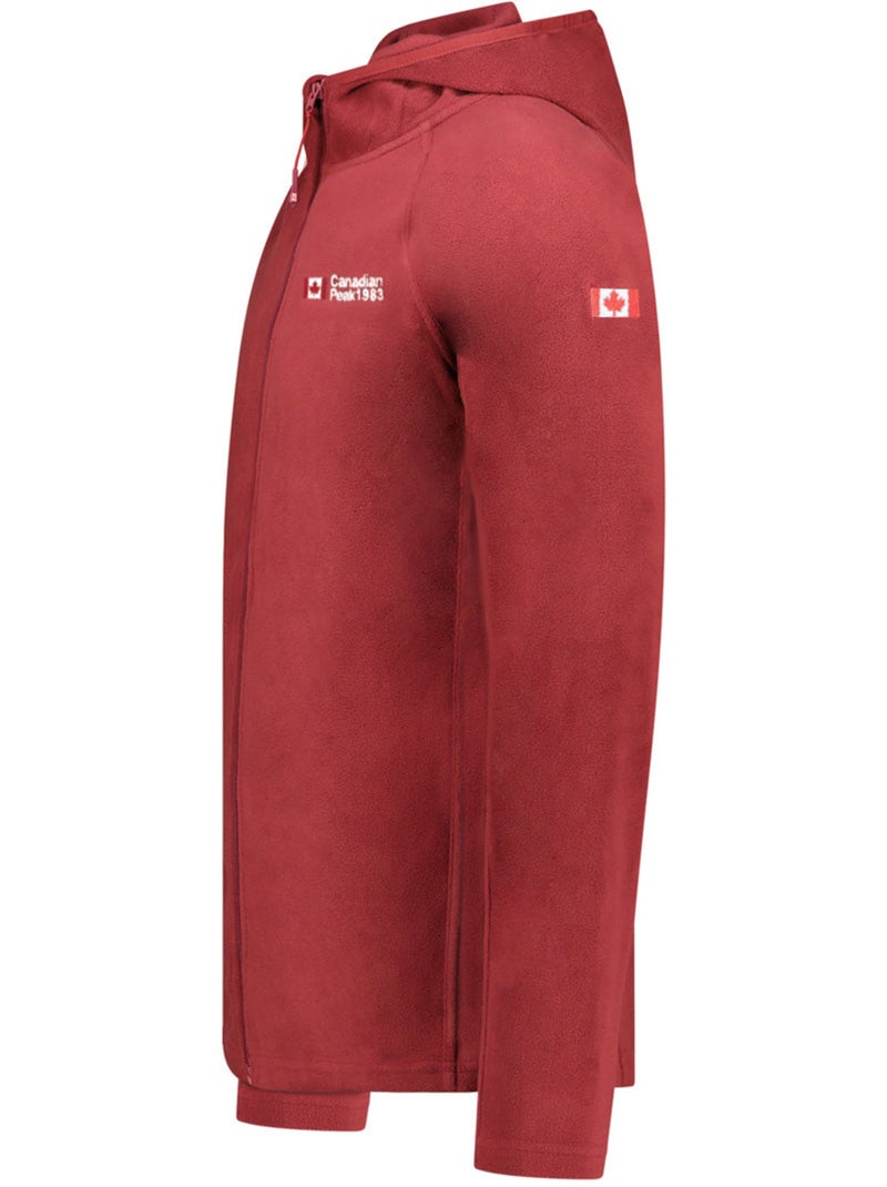 Casaco micropolar com capuz tugoodeak – canadian peak Bordô - Kiabi