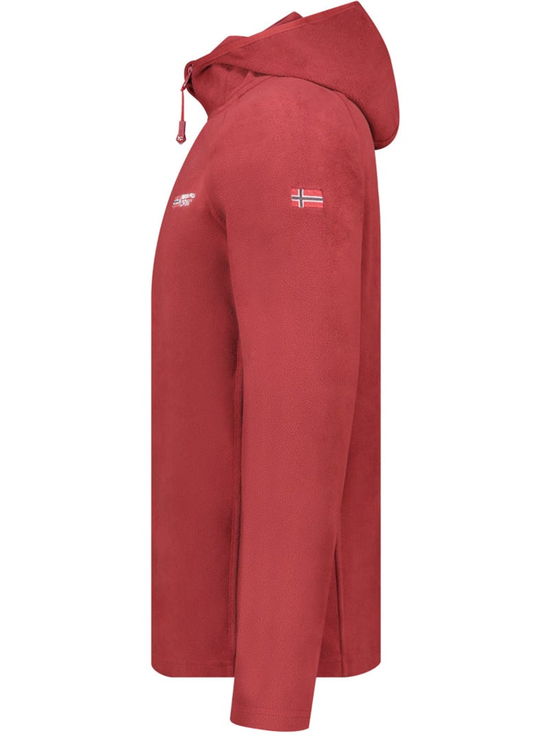 Casaco micropolar com capuz tugoodeak – canadian peak Bordô - Kiabi