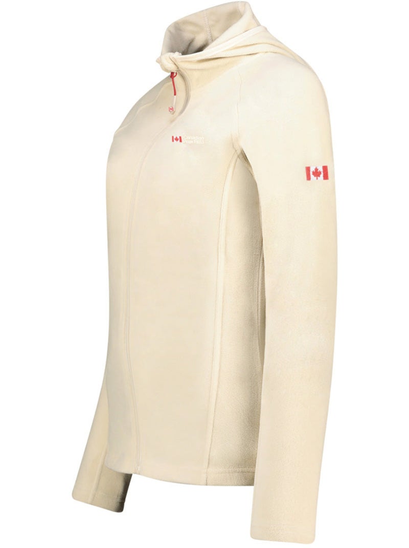 Casaco micropolar com capuz tugoodeak – canadian peak Branco sujo - Kiabi