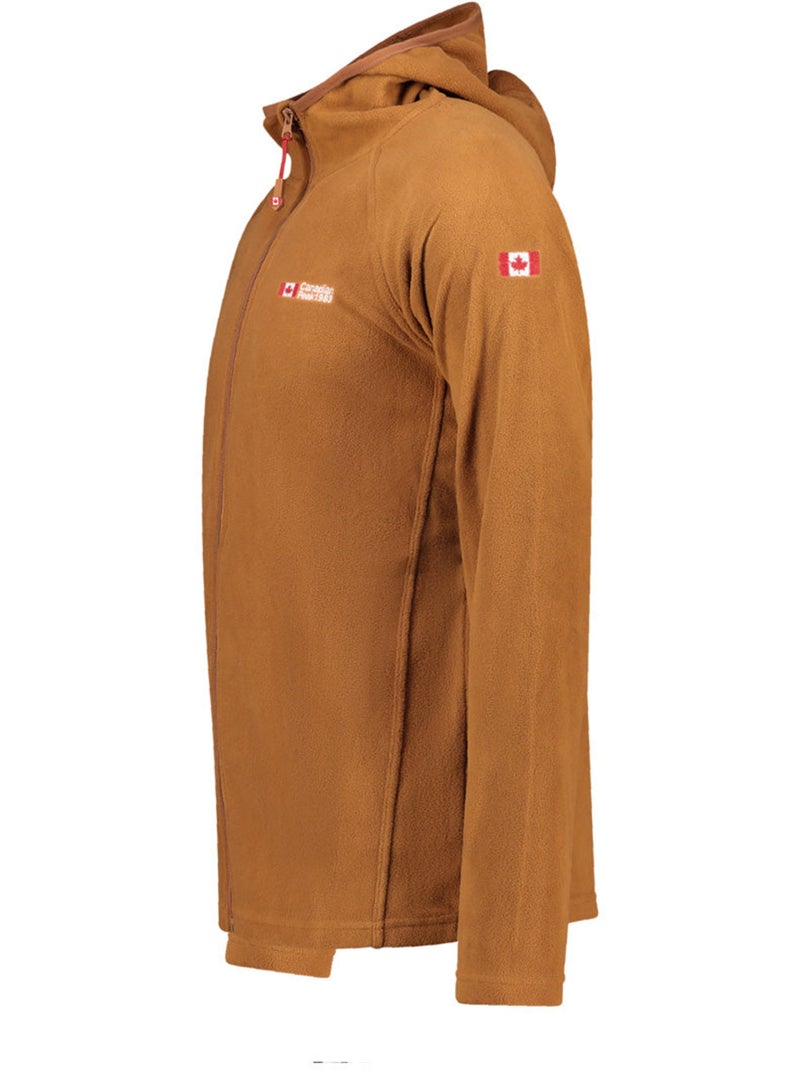 Casaco micropolar com capuz tugoodeak – canadian peak Camelo - Kiabi