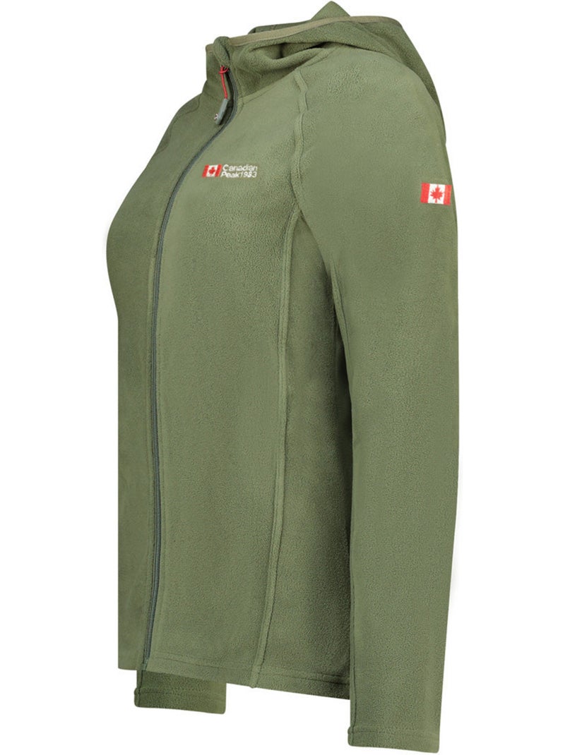 Casaco micropolar com capuz tugoodeak – canadian peak Cáqui - Kiabi