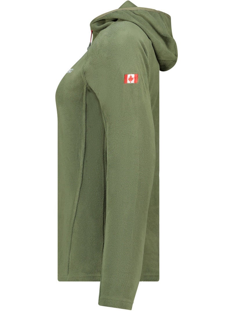 Casaco micropolar com capuz tugoodeak – canadian peak Cáqui - Kiabi