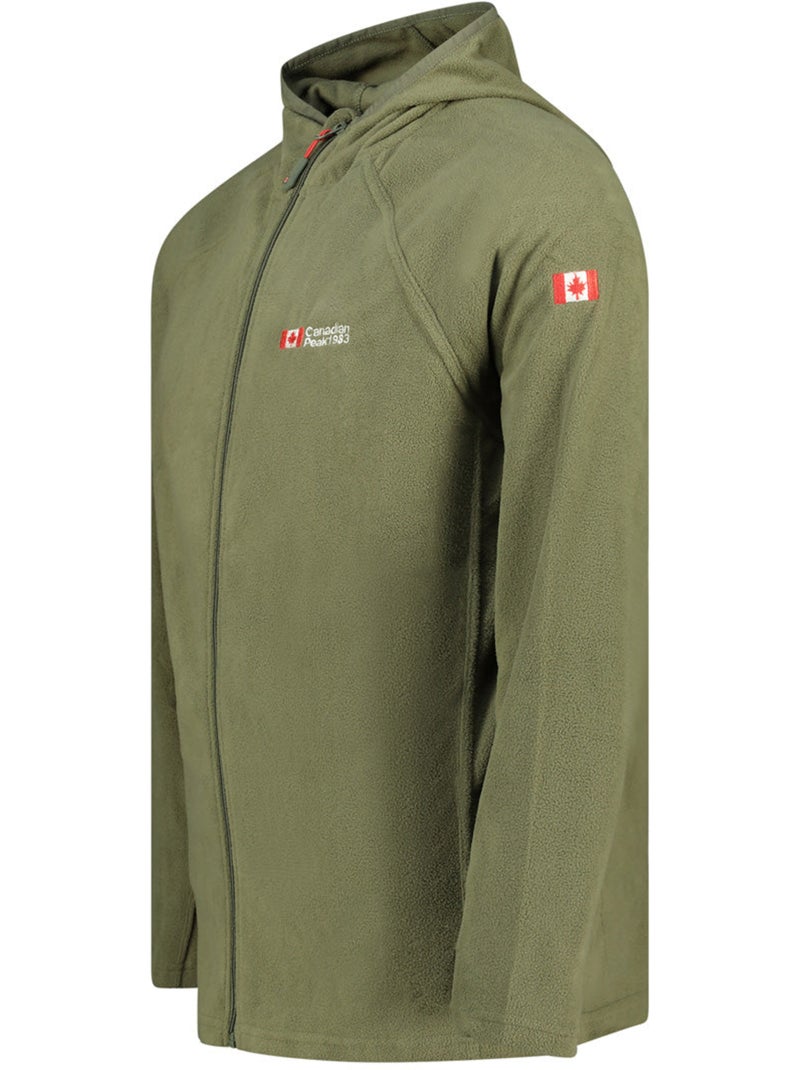 Casaco micropolar com capuz tugoodeak – canadian peak Cáqui - Kiabi
