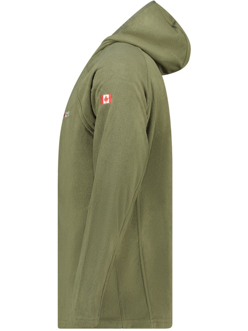 Casaco micropolar com capuz tugoodeak – canadian peak Cáqui - Kiabi