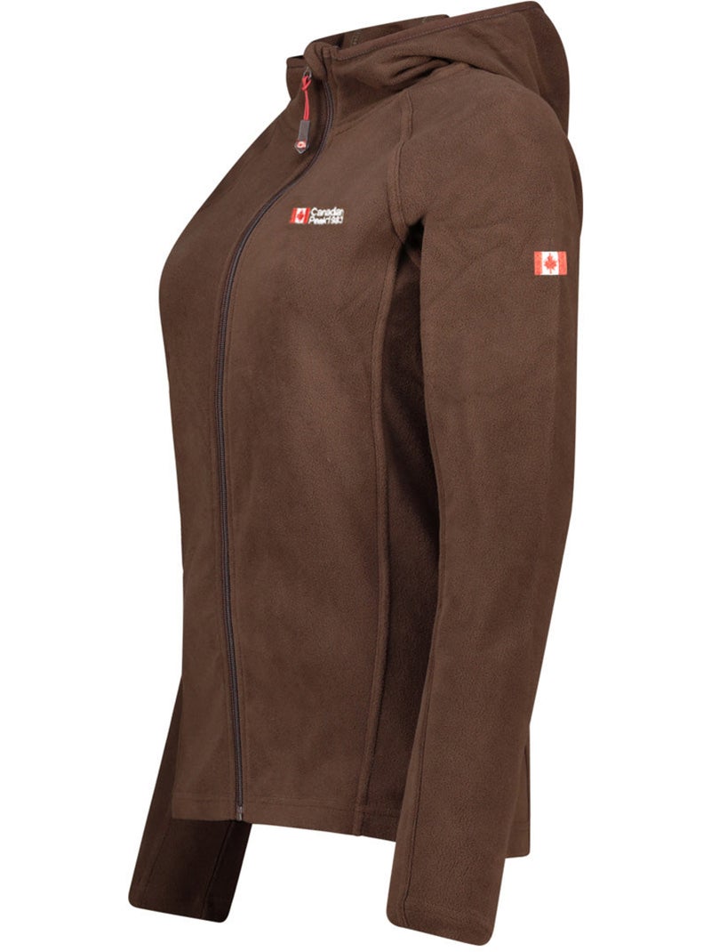 Casaco micropolar com capuz tugoodeak – canadian peak Castanho - Kiabi