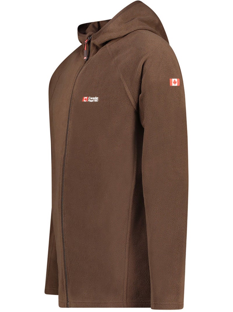 Casaco micropolar com capuz tugoodeak – canadian peak Castanho - Kiabi