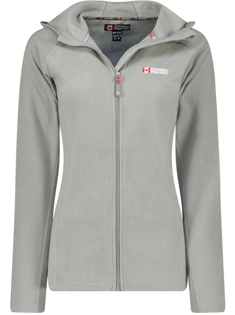Casaco micropolar com capuz tugoodeak – canadian peak Cinza claro - Kiabi