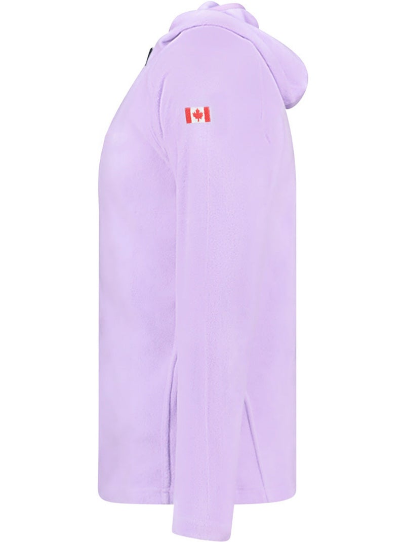 Casaco micropolar com capuz tugoodeak – canadian peak Lilás-claro - Kiabi