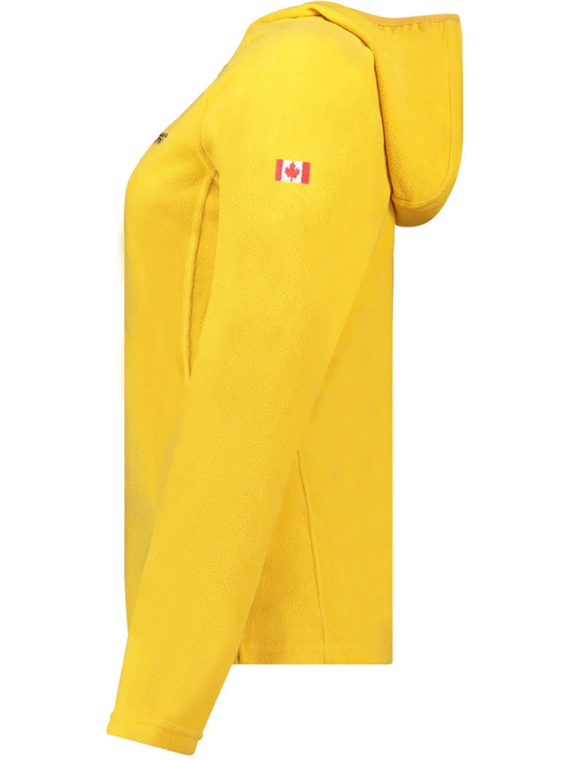 Casaco micropolar com capuz tugoodeak – canadian peak Mostarda - Kiabi