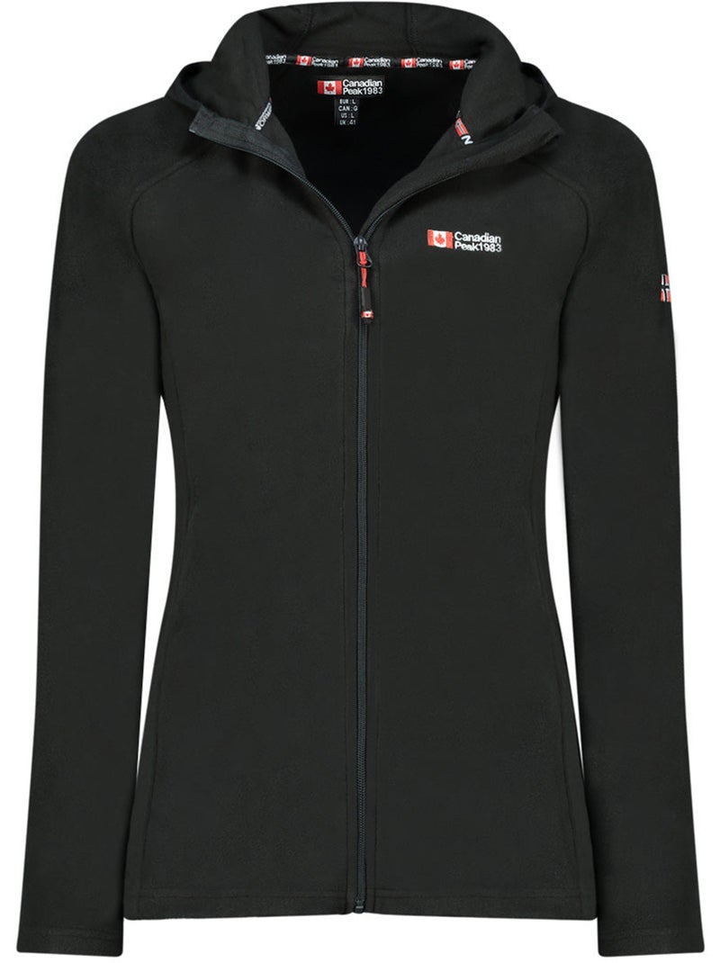Casaco micropolar com capuz tugoodeak – canadian peak Preto - Kiabi