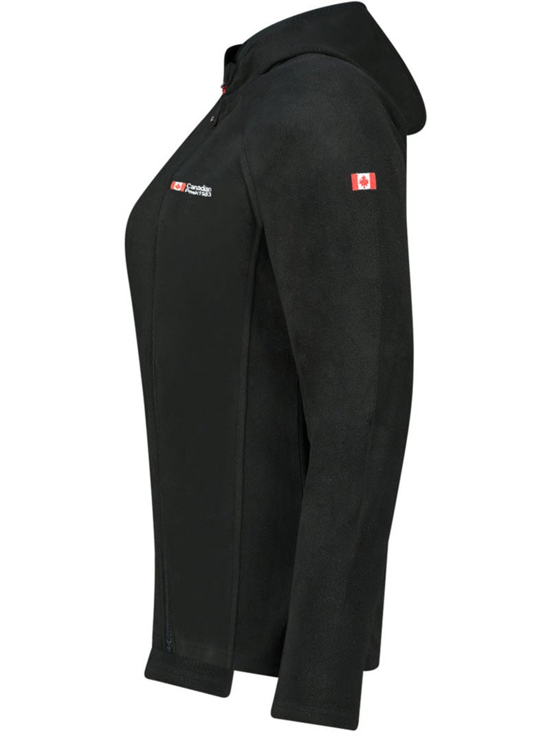 Casaco micropolar com capuz tugoodeak – canadian peak Preto - Kiabi