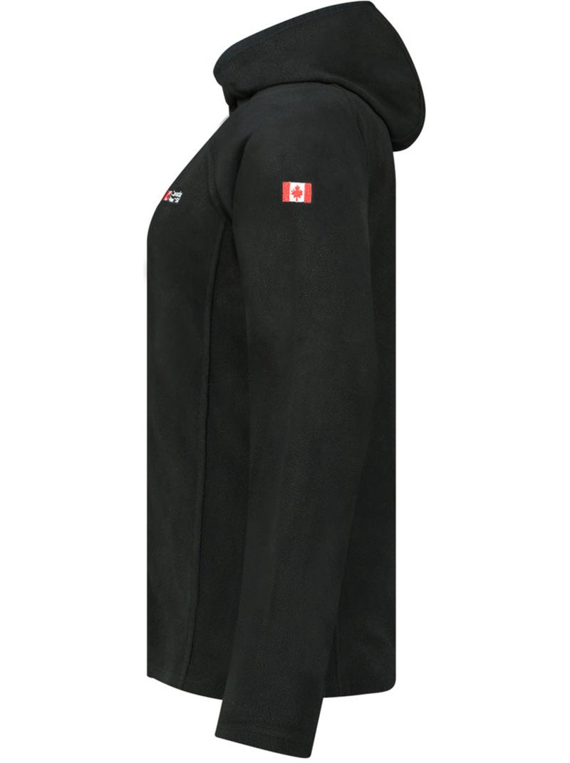 Casaco micropolar com capuz tugoodeak – canadian peak Preto - Kiabi