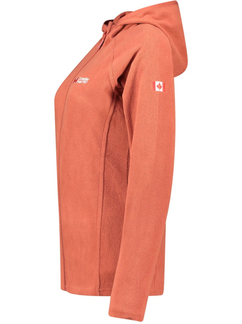 Casaco micropolar com capuz tugoodeak – canadian peak Terracota - Kiabi
