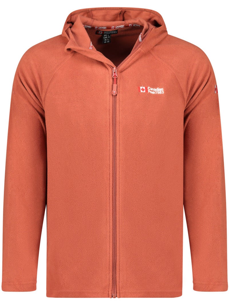 Casaco micropolar com capuz tugoodeak – canadian peak Terracota - Kiabi