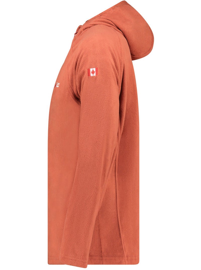 Casaco micropolar com capuz tugoodeak – canadian peak Terracota - Kiabi