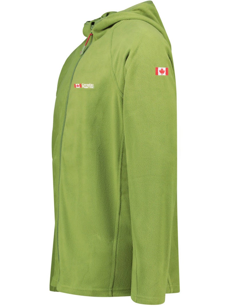 Casaco micropolar com capuz tugoodeak – canadian peak Verde cáqui claro - Kiabi