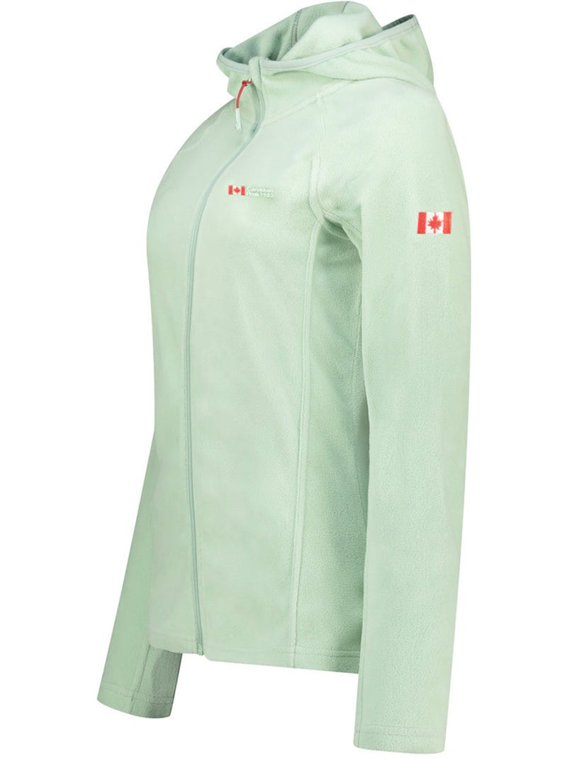 Casaco micropolar com capuz tugoodeak – canadian peak Verde pastel - Kiabi