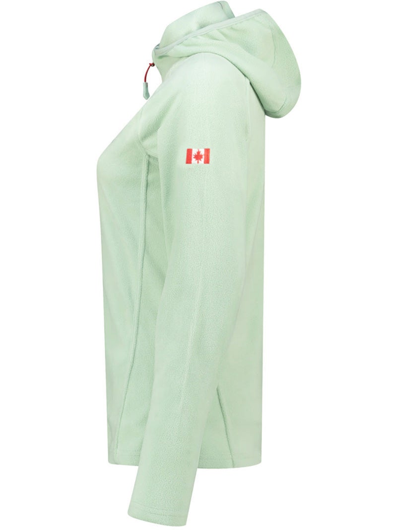 Casaco micropolar com capuz tugoodeak – canadian peak Verde pastel - Kiabi