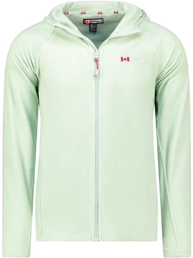 Casaco micropolar com capuz tugoodeak – canadian peak Verde pastel - Kiabi