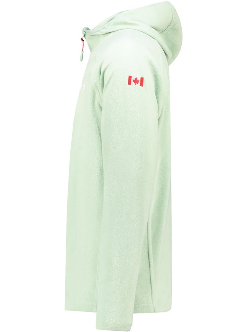 Casaco micropolar com capuz tugoodeak – canadian peak Verde pastel - Kiabi