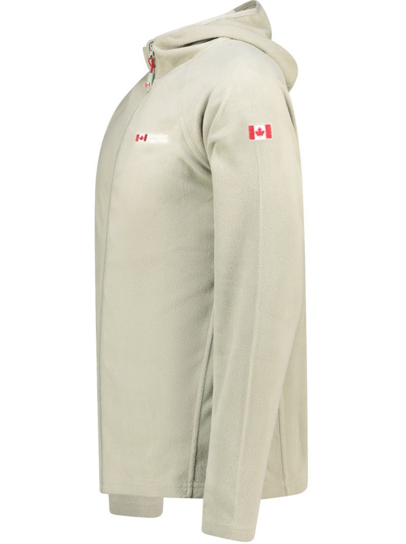 Casaco micropolar com capuz tugoodeak – canadian peak Verde sálvia - Kiabi