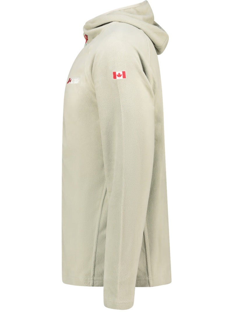 Casaco micropolar com capuz tugoodeak – canadian peak Verde sálvia - Kiabi