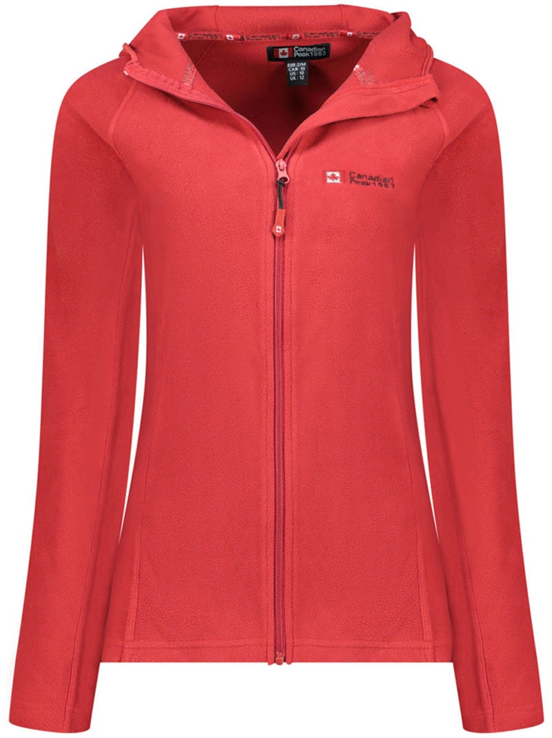 Casaco micropolar com capuz tugoodeak – canadian peak Vermelho - Kiabi