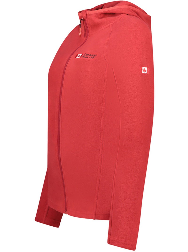 Casaco micropolar com capuz tugoodeak – canadian peak Vermelho - Kiabi