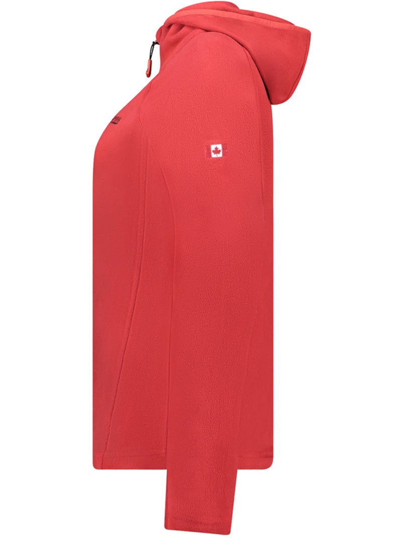 Casaco micropolar com capuz tugoodeak – canadian peak Vermelho - Kiabi