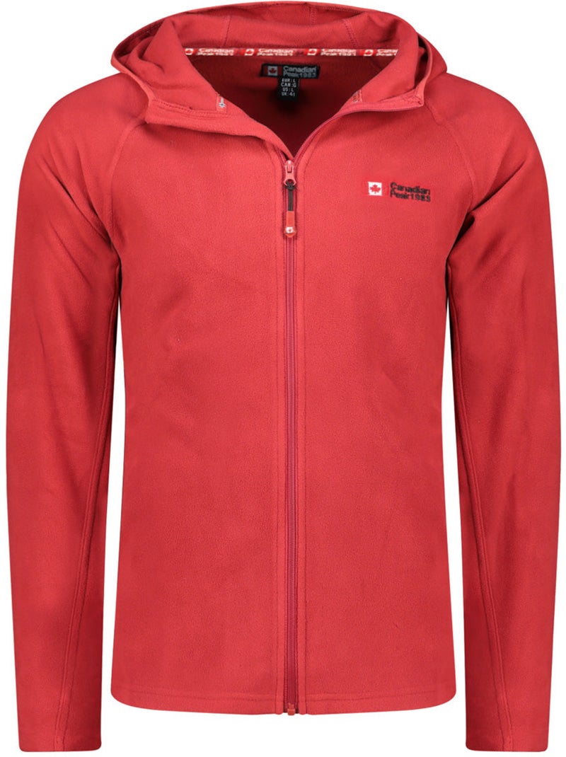 Casaco micropolar com capuz tugoodeak – canadian peak Vermelho - Kiabi