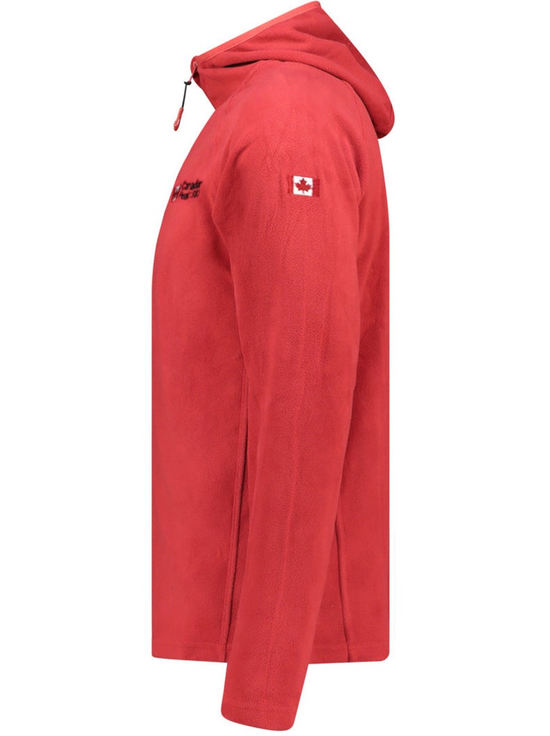 Casaco micropolar com capuz tugoodeak – canadian peak Vermelho - Kiabi