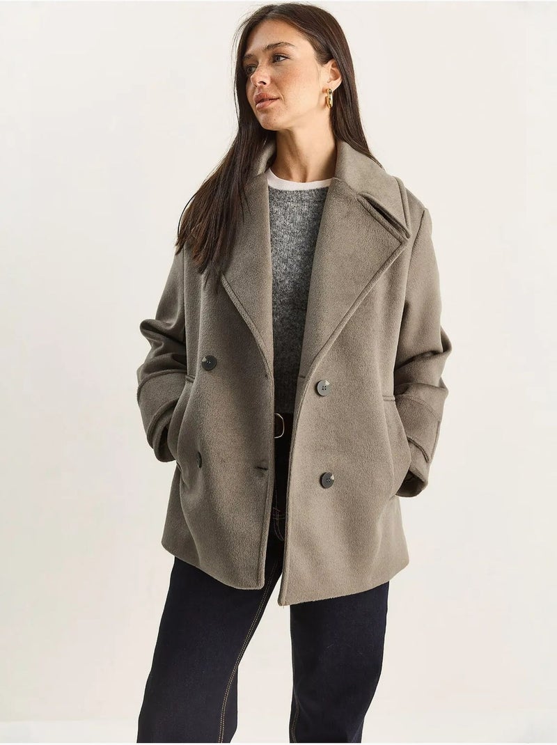 Casaco oversized com bolsos lucci Cáqui - Kiabi