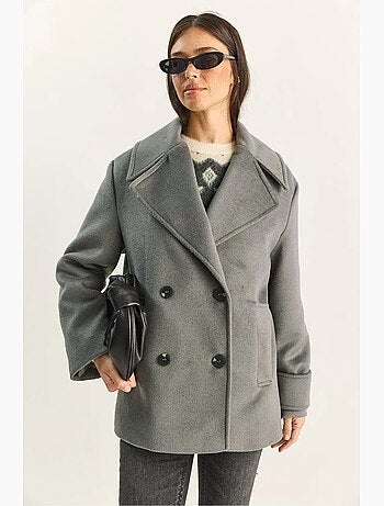 Casaco oversized com bolsos lucci
