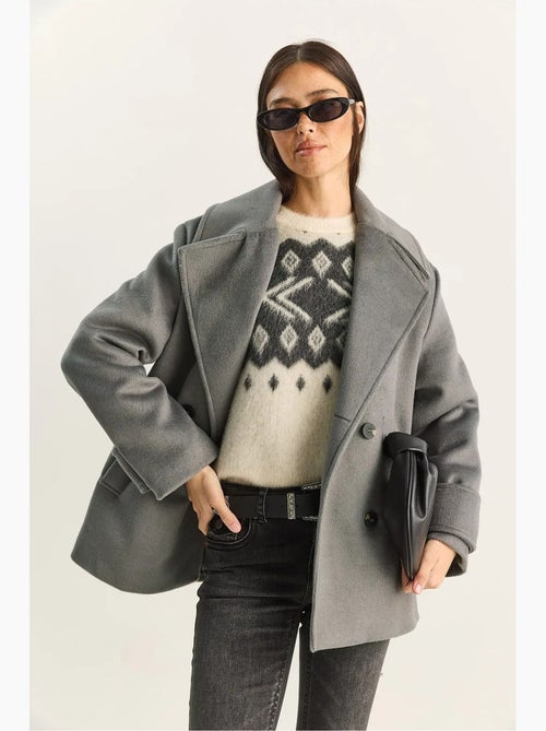 Casaco oversized com bolsos lucci - Kiabi Casaco oversized com bolsos lucci - Kiabi