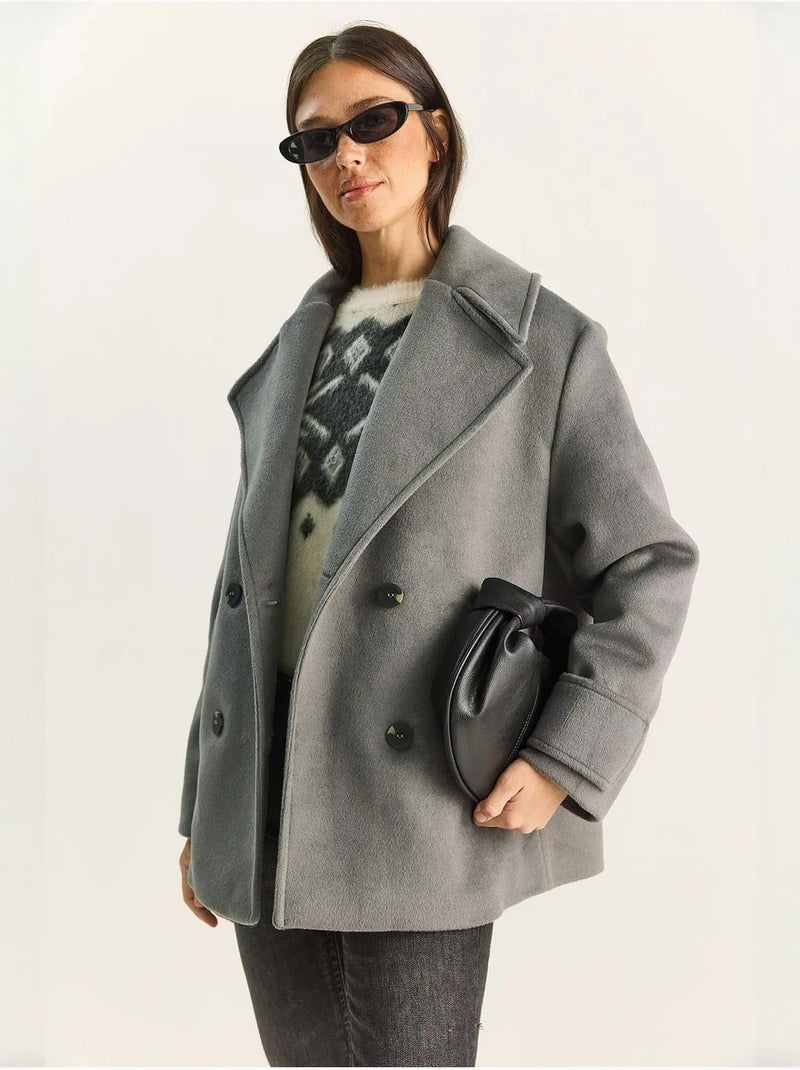 Casaco oversized com bolsos lucci Cinza escuro - Kiabi
