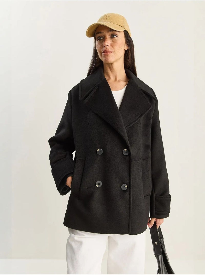 Casaco oversized com bolsos lucci Preto - Kiabi