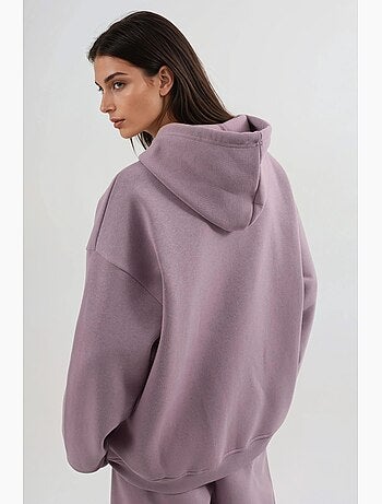 Casaco oversized com capuz e fecho de correr busem
