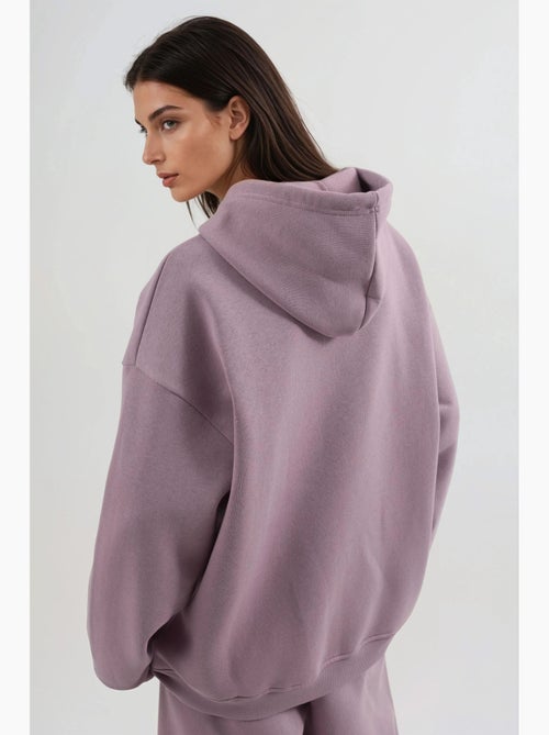 Casaco oversized com capuz e fecho de correr busem - Kiabi Casaco oversized com capuz e fecho de correr busem - Kiabi