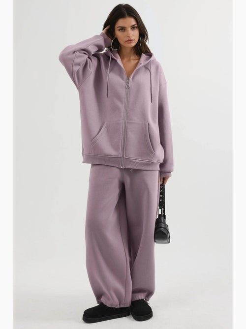 Casaco oversized com capuz e fecho de correr busem - Kiabi Casaco oversized com capuz e fecho de correr busem - Kiabi