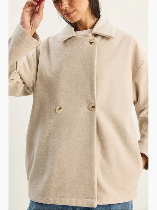 Casaco oversized com fecho de botões lucci - Kiabi