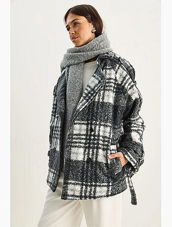 Casaco oversized com fecho de botões lucci