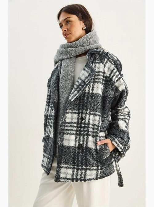 Casaco oversized com fecho de botões lucci - Kiabi Casaco oversized com fecho de botões lucci - Kiabi